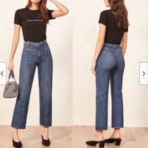 Reformation 70s Jeans in Baltic, size 24